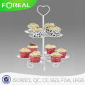 Coração forma 2 camadas 10PCS Metal Cupcake Stand